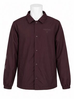 Size XL (16) Zoo York Boys Coach Jacket Burgundy Snap Front Skate